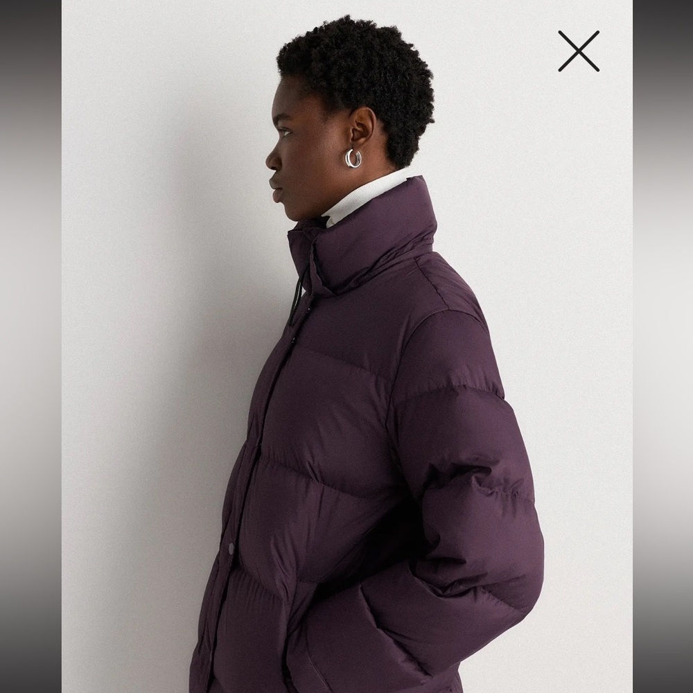 NWT Quince Resposible Down Long Puffer Coat - Deep Medium - Picture 4 of 8